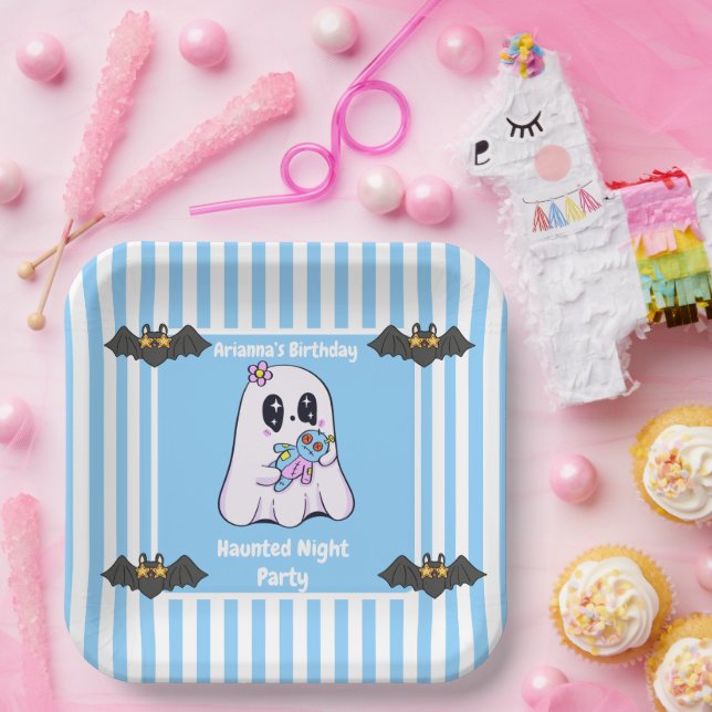 Plato De Papel Amarrado Fiesta nocturno cumpleaños - noche de Hal (Fiesta)