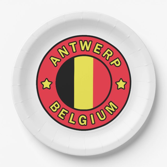 Plato De Papel Amberes Bélgica (Anverso)