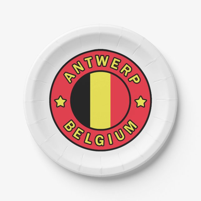 Plato De Papel Amberes Bélgica (Anverso)