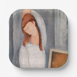Plato De Papel Amedeo Modigliani - Retrato Jeanne Hebuterne #1