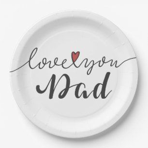 Plato De Papel Ámele placa de papel feliz del día de padre del