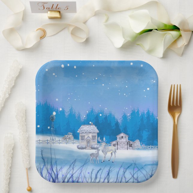 Plato De Papel American Farm Signature Paper Plate (Boda)