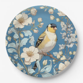 Plato De Papel American Goldfinch William Morris Inspired