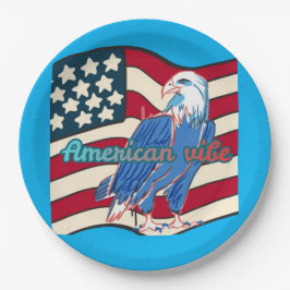 Plato De Papel American vibe azure