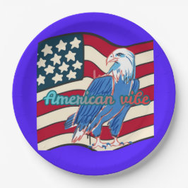 Plato De Papel American vibe blue