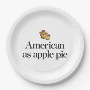 Plato De Papel Americano como empanada de Apple