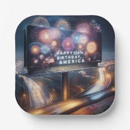 Plato De Papel America's 250th Birthday Billboard