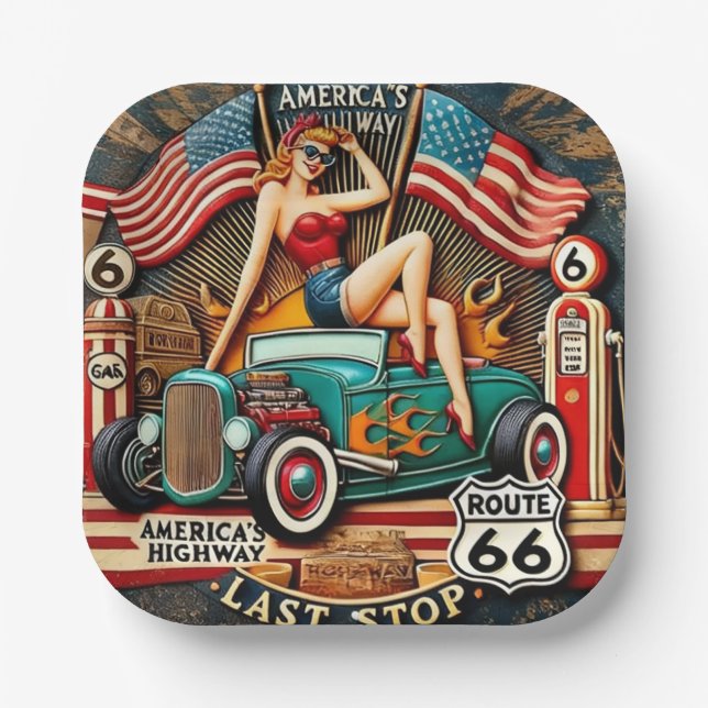 Plato De Papel America's Route 66 (Anverso)