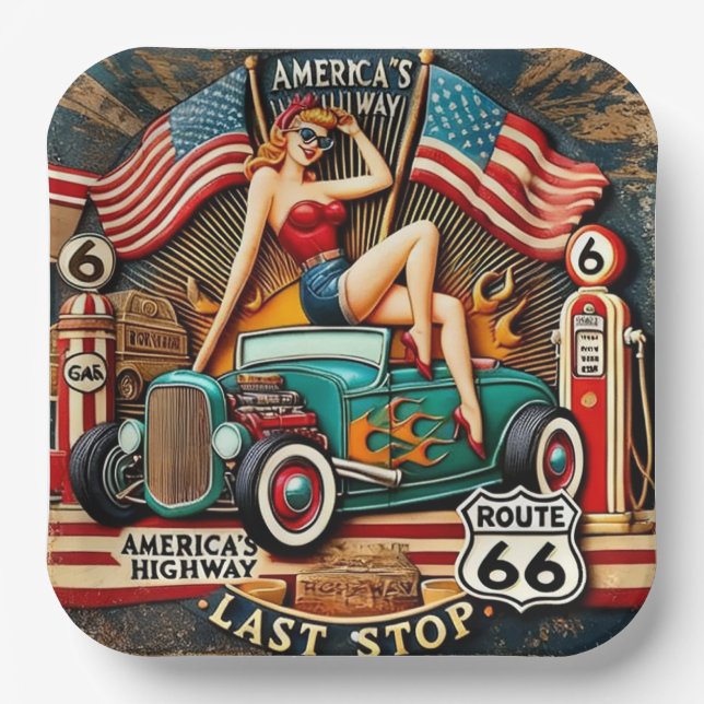Plato De Papel America's Route 66 (Anverso)