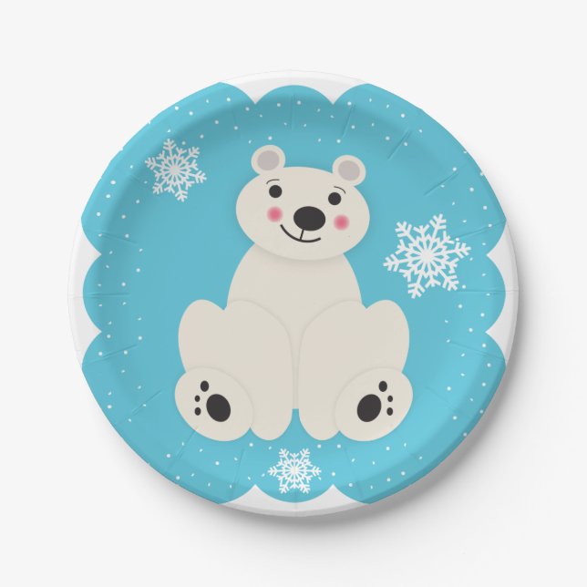 Plato De Papel Amigo polar (Anverso)