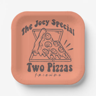 Plato De Papel AMIGOS™ Cita de Joey Pizza