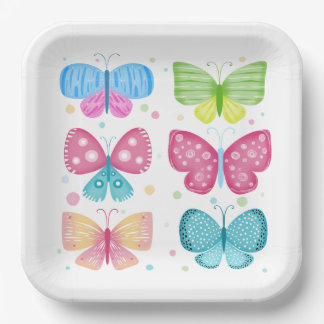 Plato De Papel Amigos Coloridos de Flutter