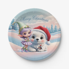 Plato De Papel Amigos en un mundo de fantasía.