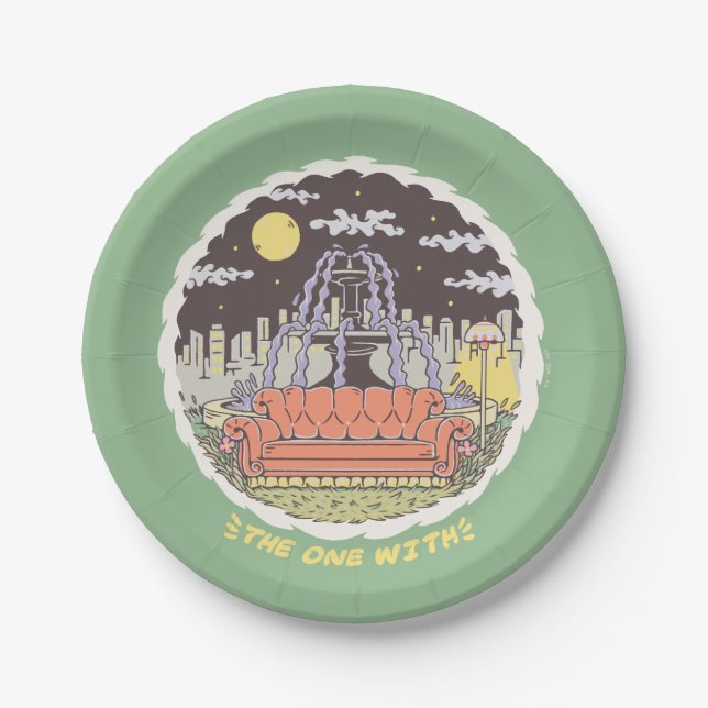 Plato De Papel AMIGOS™ | Fuente Personalizado (Anverso)