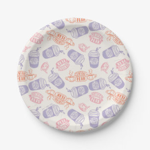 Plato De Papel AMIGOS™ Patrón de Perk Central de Pastel