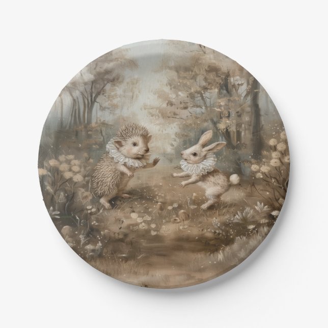 Plato De Papel Amigos - Placas redondas de papel (Anverso)