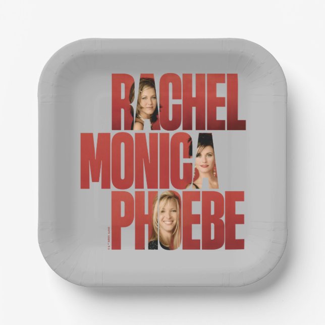 Plato De Papel AMIGOS™ | Rachel, Monica y Phoebe (Anverso)
