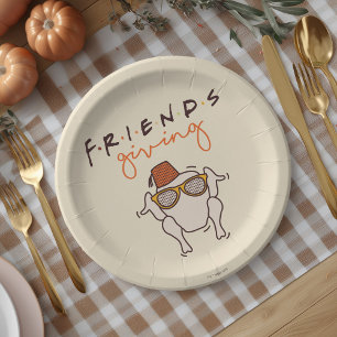 Plato De Papel Amigos Serie de T.V. Fiesta de Friendsgiving