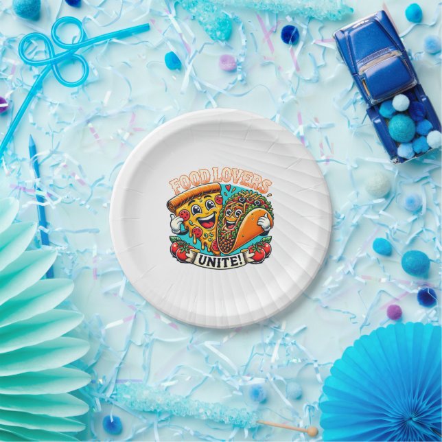Plato De Papel Amistad culinaria (Fiesta)