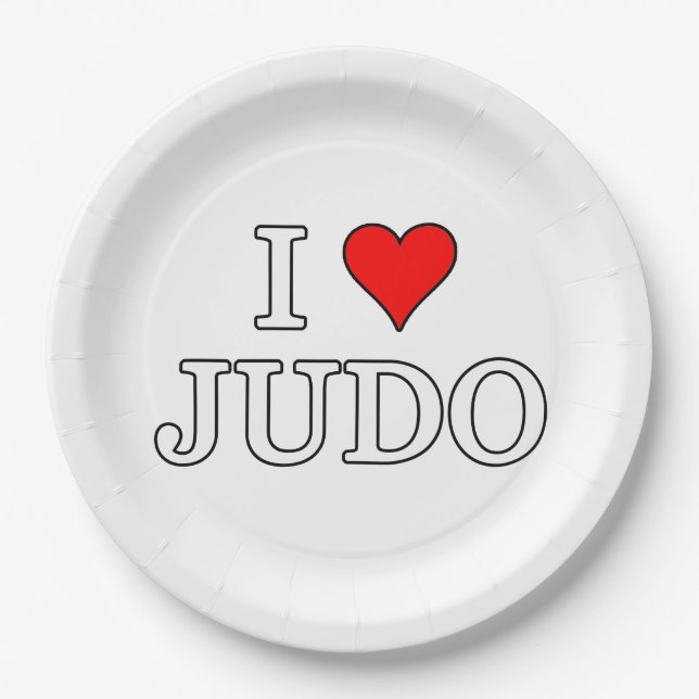 Plato De Papel Amo a Judo (Anverso)