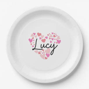 Plato De Papel Amo a Lucy