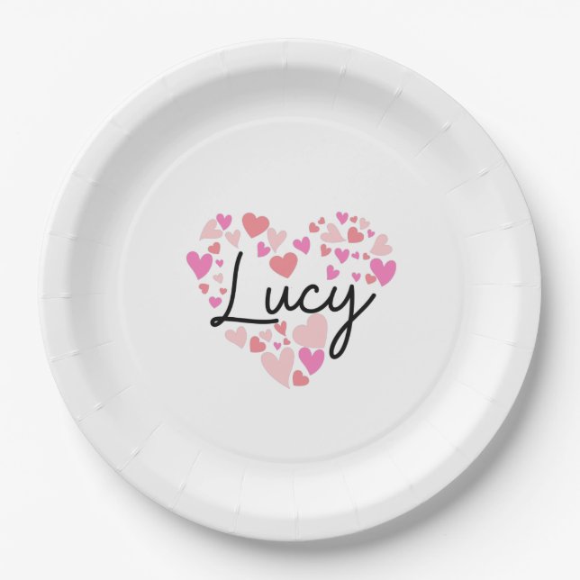 Plato De Papel Amo a Lucy (Anverso)