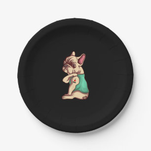 Plato De Papel Amo a mamá Tattoo Lover Gracioso regalo de Bulldog