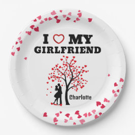 Plato De Papel Amo a mi novia