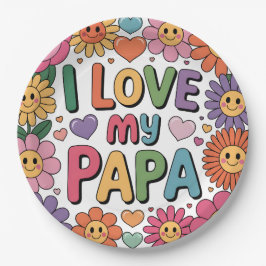 Plato De Papel Amo a mi papá