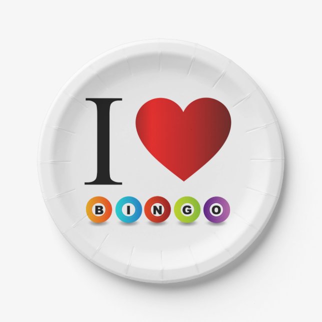 Plato De Papel Amo bingo (Anverso)