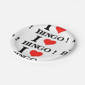 Plato De Papel Amo Bingo
