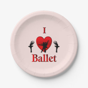 Plato De Papel Amo el ballet