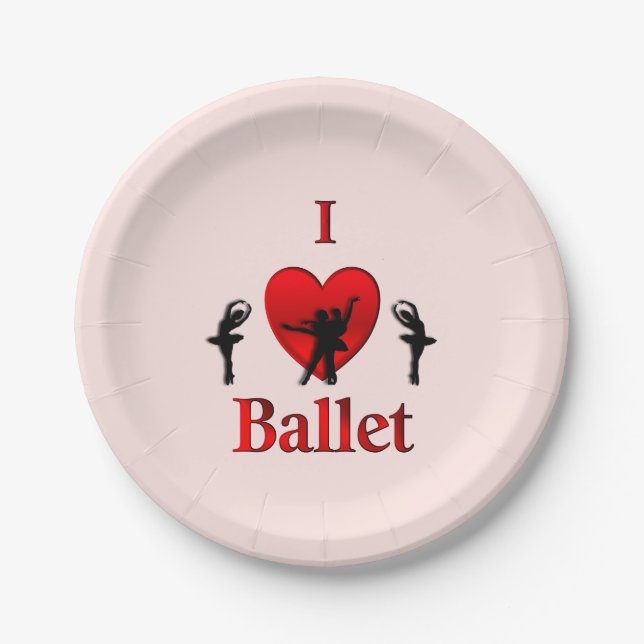 Plato De Papel Amo el ballet (Anverso)