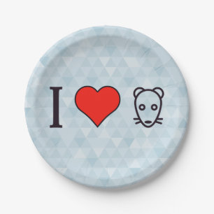 Plato De Papel Amo ratas