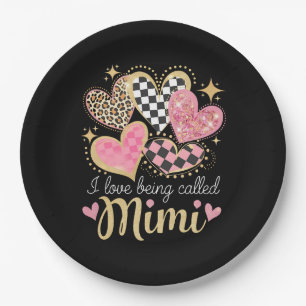 Plato De Papel Amo ser llamada Mimi Abuela Mamá Día de la Madre