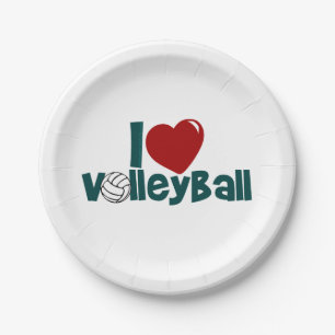 Plato De Papel Amo voleibol