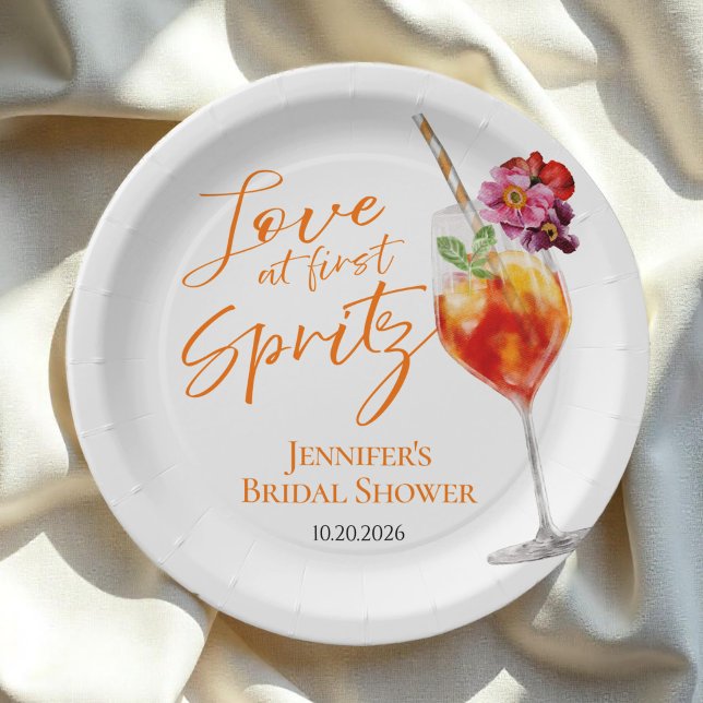 Plato De Papel Amor a primera copa | Desayuno de novia con acuare (Subido por el creador)