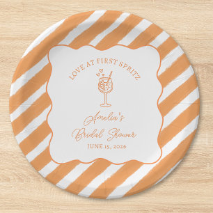 Plato De Papel Amor a Primera Spritz Despedida de Soltera Italian