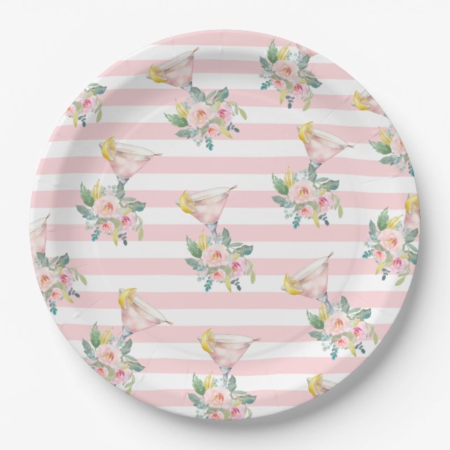 Plato De Papel Amor a primera vista, brillante ducha de novia en  (Anverso)