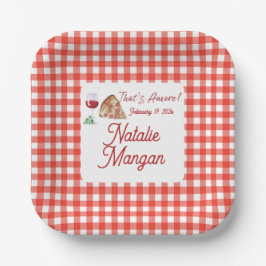 Plato De Papel Amor al Estilo Italiano 2 Despedida de Soltera