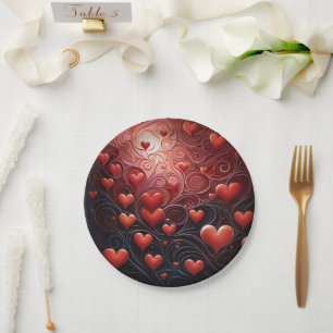 Plato De Papel Amor - Corazón infestado