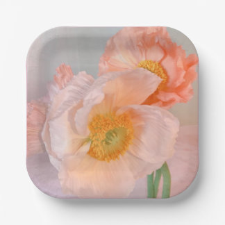 Plato De Papel Amor de Amapola