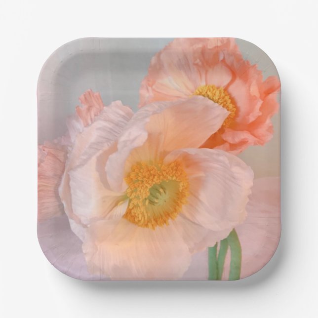 Plato De Papel Amor de Amapola (Anverso)