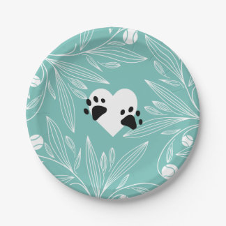 Plato De Papel Amor de Cachorro Boda de Perro