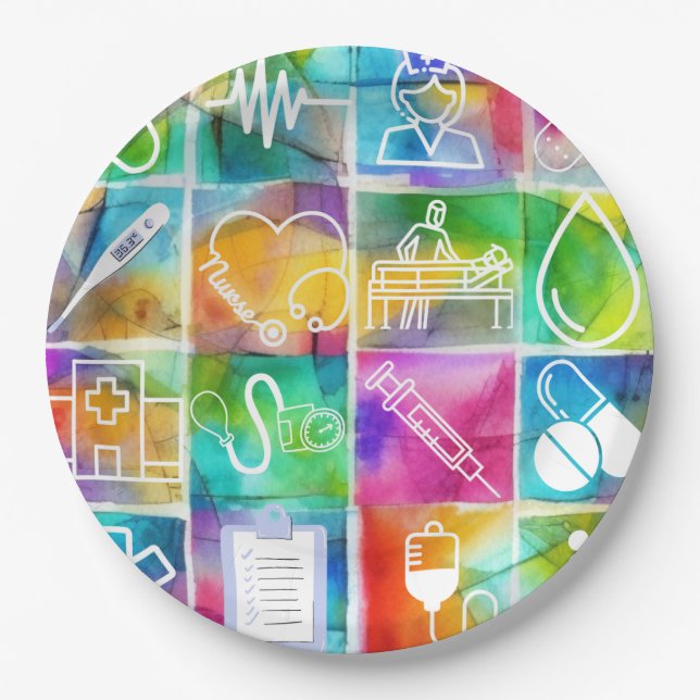 Plato De Papel Amor de enfermera (Anverso)