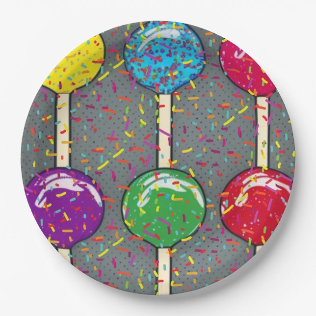 Plato De Papel Amor de Lollipop (Anverso)