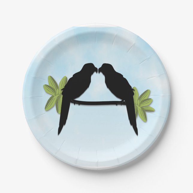 Plato De Papel Amor de loro (Anverso)