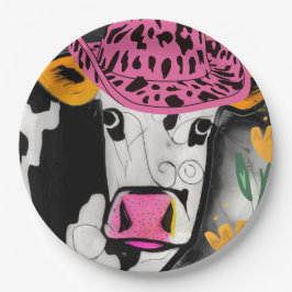 Plato De Papel Amor de vaca