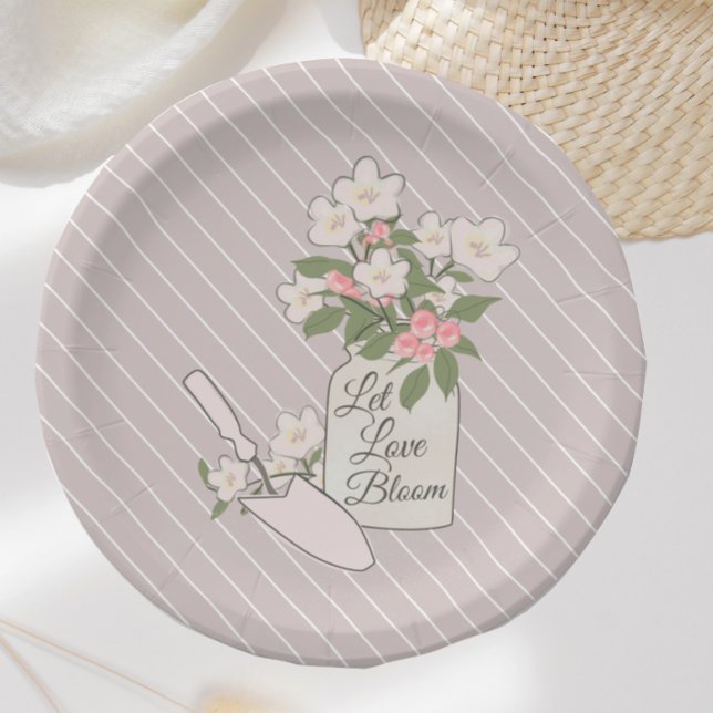 Plato De Papel Amor en flor florece ducha de novias (Subido por el creador)