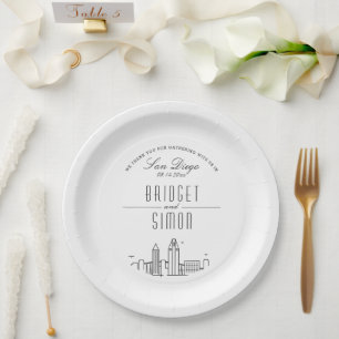Plato De Papel Amor en San Diego Boda